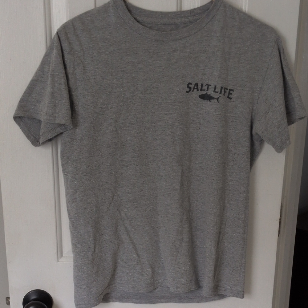 Salt Life Heather Gray Short Sleeve Tee with Small Logo